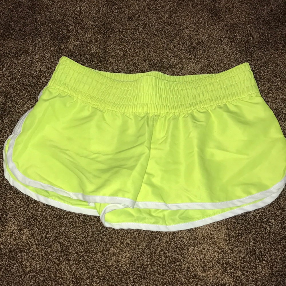 neon yellow shorts
